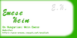 emese wein business card